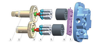 الهيدروليكية مكبس المضخة أجزاء هيتاشي HPV091 (EX200-2،3)